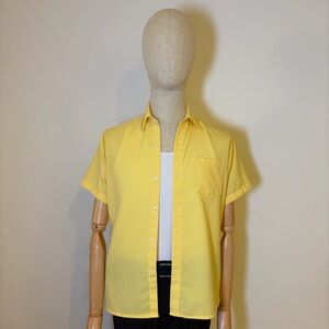 Togar Boys Yellow Short Sleeve Button Down Shirt - Sz 14 & 16